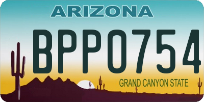 AZ license plate BPP0754