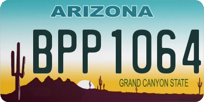 AZ license plate BPP1064