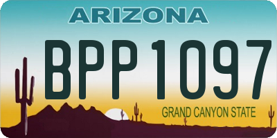 AZ license plate BPP1097