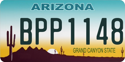 AZ license plate BPP1148