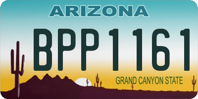 AZ license plate BPP1161