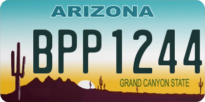 AZ license plate BPP1244