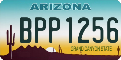 AZ license plate BPP1256