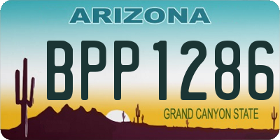 AZ license plate BPP1286