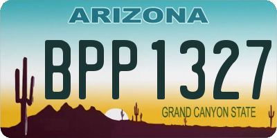 AZ license plate BPP1327