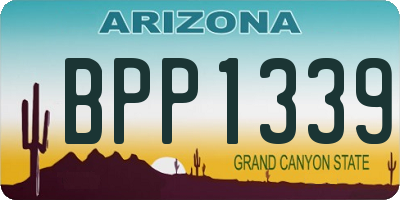 AZ license plate BPP1339