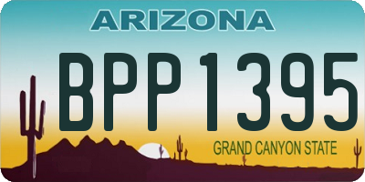 AZ license plate BPP1395