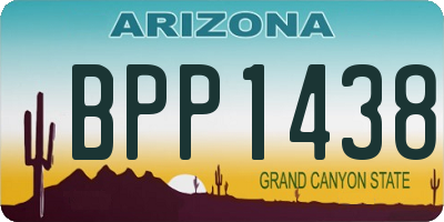 AZ license plate BPP1438