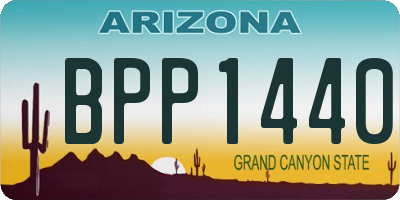 AZ license plate BPP1440