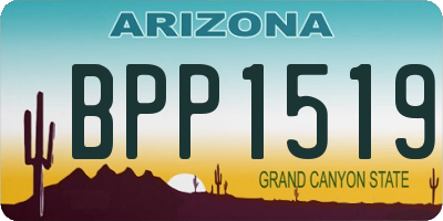 AZ license plate BPP1519