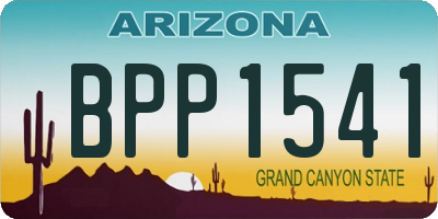 AZ license plate BPP1541