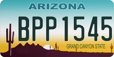 AZ license plate BPP1545