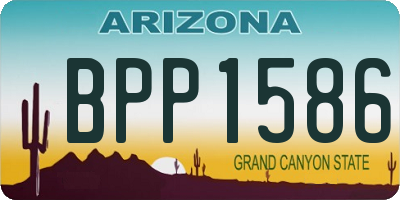 AZ license plate BPP1586