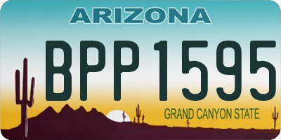 AZ license plate BPP1595