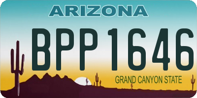 AZ license plate BPP1646