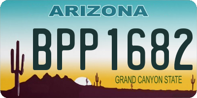 AZ license plate BPP1682