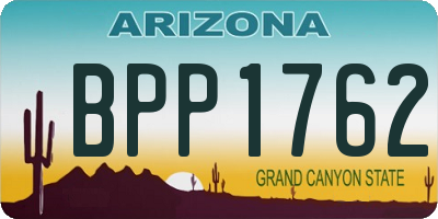 AZ license plate BPP1762