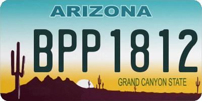 AZ license plate BPP1812