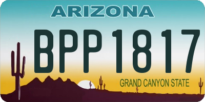 AZ license plate BPP1817