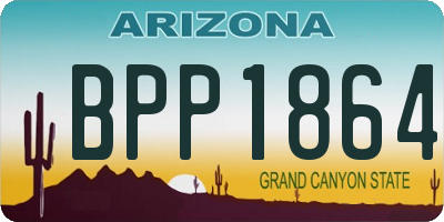 AZ license plate BPP1864