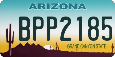 AZ license plate BPP2185