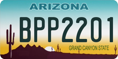 AZ license plate BPP2201