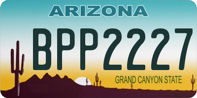 AZ license plate BPP2227