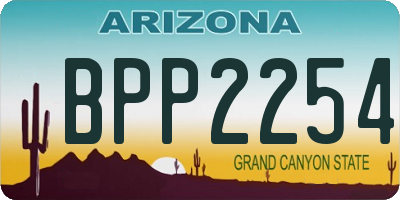 AZ license plate BPP2254