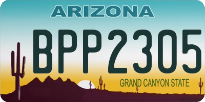 AZ license plate BPP2305