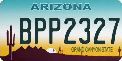 AZ license plate BPP2327