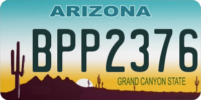 AZ license plate BPP2376