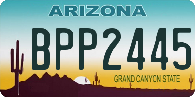 AZ license plate BPP2445