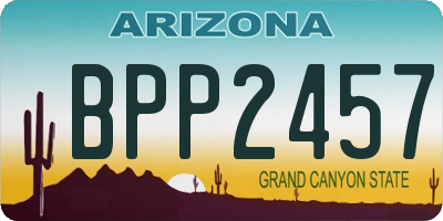 AZ license plate BPP2457