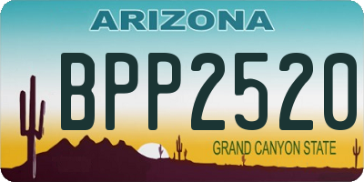 AZ license plate BPP2520