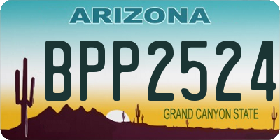 AZ license plate BPP2524