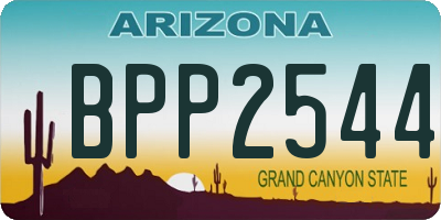 AZ license plate BPP2544