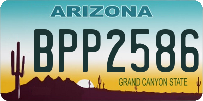 AZ license plate BPP2586