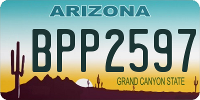 AZ license plate BPP2597