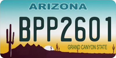 AZ license plate BPP2601