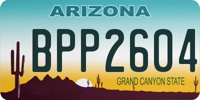 AZ license plate BPP2604