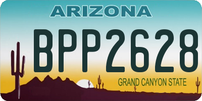AZ license plate BPP2628