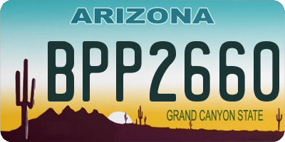 AZ license plate BPP2660