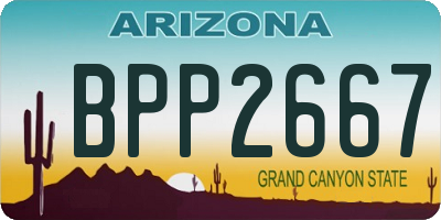 AZ license plate BPP2667