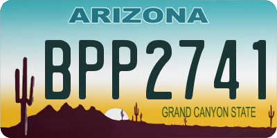 AZ license plate BPP2741