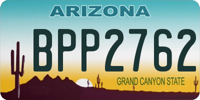 AZ license plate BPP2762