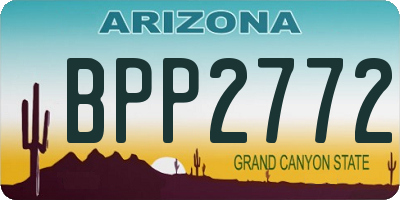 AZ license plate BPP2772