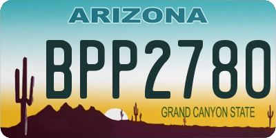 AZ license plate BPP2780