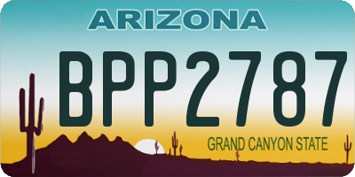 AZ license plate BPP2787