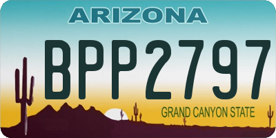 AZ license plate BPP2797