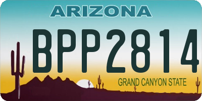 AZ license plate BPP2814
